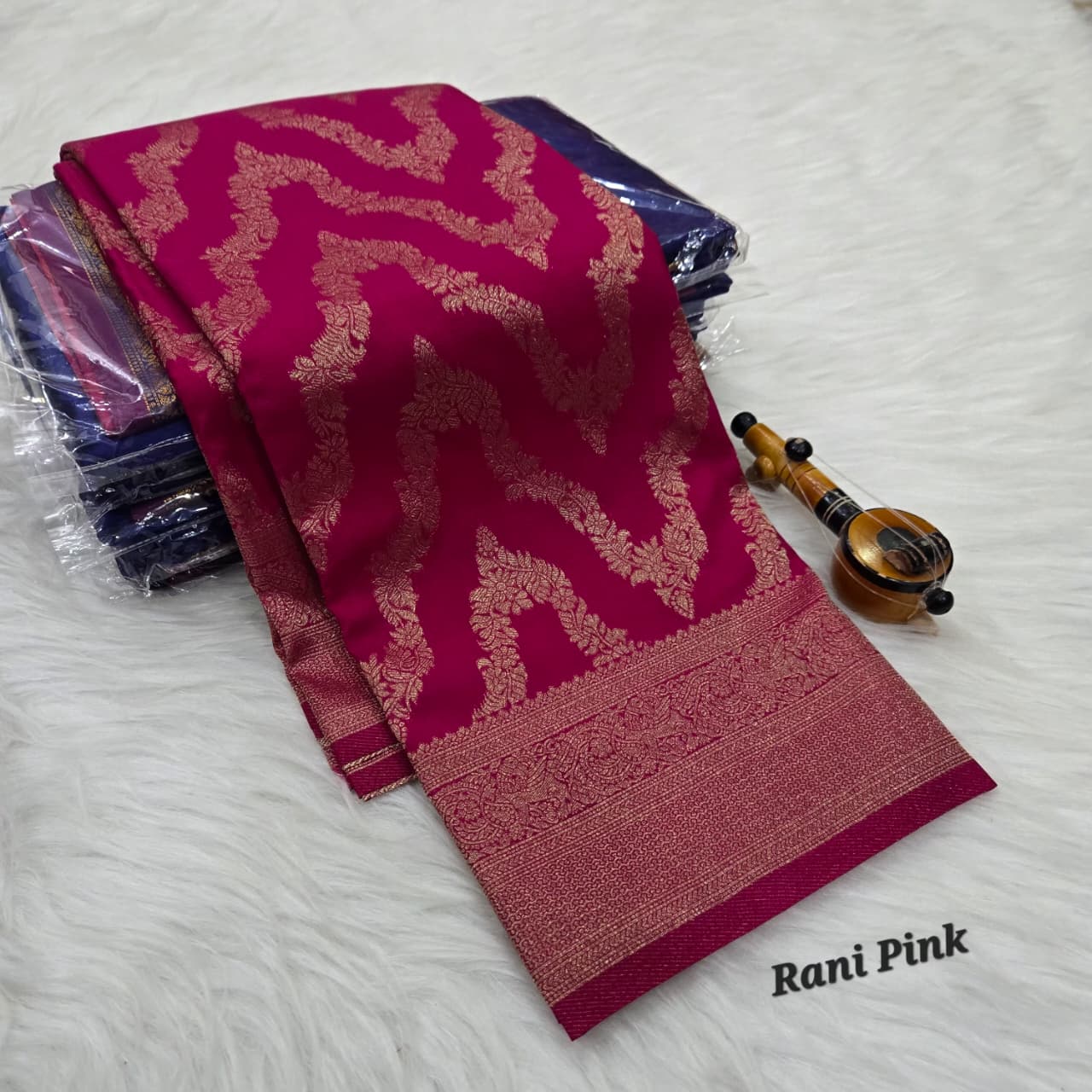 Premium Banarasi Silk Saree with Rich Pallu & Designer Blouse